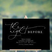 リハーサル前の夜の夕食ブラックウェルカム アクリルサイン (ニュートラル)