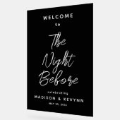 リハーサル前の夜の夕食ブラックウェルカム アクリルサイン (傾斜)