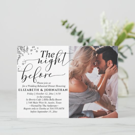 リハーサル前の夜の夕食写真 招待状 (スタンド正面)