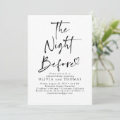 リハーサル前の夜の白モダン 招待状 (スタンド正面)