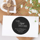 リハーサル前の夜の白黒 ラウンドシール