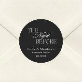 リハーサル前の夜の白黒 ラウンドシール