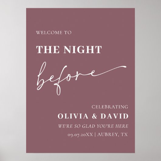 リハーサル前の夜の紫のポスター ポスター (正面)