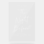 リハーサル前の夜の透明サイン アクリルサイン (正面)