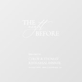 リハーサル前の夜の透明サイン ウィンドウサイン (シート)