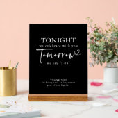 リハーサル前の夜の黒モダン アクリルサイン (ウェディング)