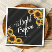 リハーサル前の夜ひまわりディナーナプキン スタンダードカクテルナプキン