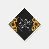 リハーサル前の夜ひまわりディナーナプキン スタンダードカクテルナプキン (角)