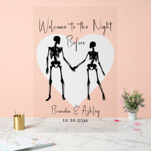 リハーサル前の夜へようこそ白 アクリルサイン