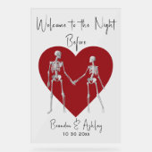 リハーサル前の夜へようこそ赤 アクリルサイン (正面)