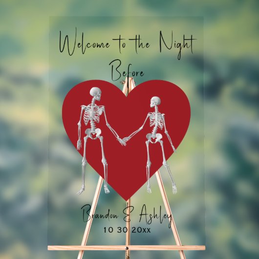 リハーサル前の夜へようこそ赤 アクリルサイン (ニュートラル)