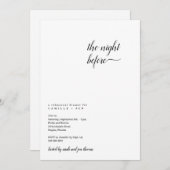 リハーサル前の夜ディナー招待状 招待状 (正面/裏面)