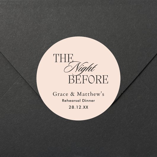 リハーサル前の夜ディナー赤面ピンクの好意 ラウンドシール