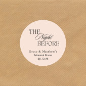 リハーサル前の夜ディナー赤面ピンクの好意 ラウンドシール