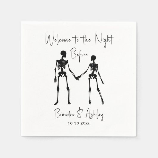 リハーサル前の夜ナプキンズホワイト スタンダードカクテルナプキン (正面)