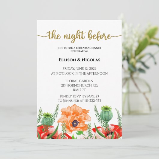 リハーサル前の夜 招待状 (スタンド正面)