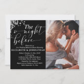 リハーサル前の美しい夜の夕食写真 招待状 (正面)