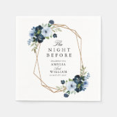 リハーサル前の青結婚いフローラの夜 スタンダードカクテルナプキン (正面)