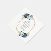 リハーサル前の青結婚いフローラの夜 スタンダードカクテルナプキン (角)