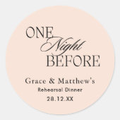 リハーサル前の1泊分ディナー赤面ピンクフェイト ラウンドシール (正面)