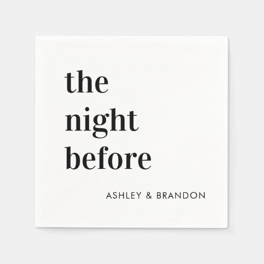 リハーサル前はっきりしたの夜 スタンダードカクテルナプキン (正面)