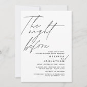 リハーサル前結婚の夜のディナーパーティーt1 招待状 (正面)