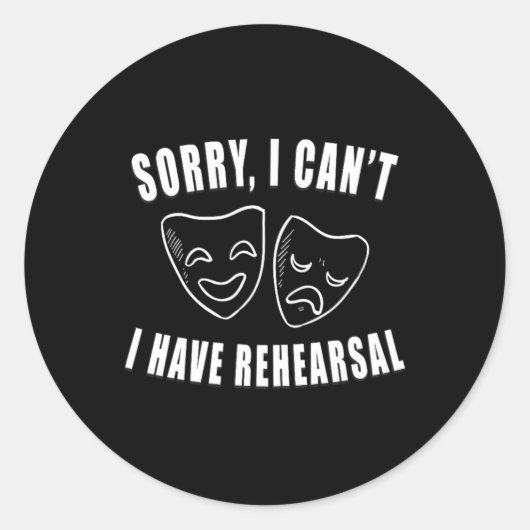 リハーサル劇場用の仮面が無くてごめんなさい ラウンドシール (正面)