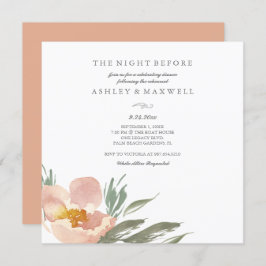 リハーサル招待状水彩フローラグリーニー 招待状