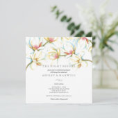 リハーサル招待状水彩ホワイトマグノリア 招待状 (スタンド正面)
