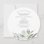 リハーサル招待状水彩緑と白 招待状 (正面)