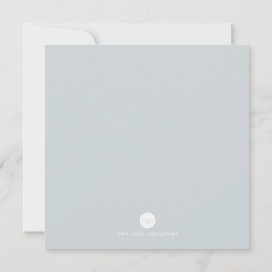 リハーサル招待状水彩緑と白 招待状 (裏面)