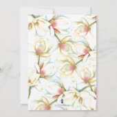 リハーサル招待状 水彩 白いマグノリア 招待状 (裏面)