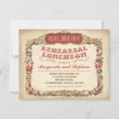 リハーサル昼食ビクトリアンとヴィンテージ 招待状 (正面)