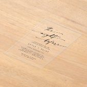 リハーサル澄んディナー前のボホアクリルナイト アクリル招待状 (レイダウン)