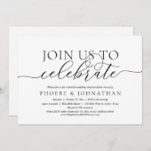 リハーサル祝ディナ結婚ーに参加 招待状 (正面/裏面)