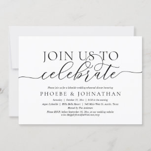 リハーサル祝ディナ結婚ーに参加 招待状