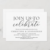 リハーサル祝ディナ結婚ーに参加 招待状 (正面/裏面)