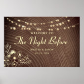 リハーサル素朴ディナーウェルカムサイン ポスター (正面)