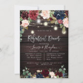 リハーサル素朴ディナーメイソンジャースライトストリングス 招待状 (正面)