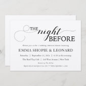 リハーサル素朴ディナー 招待状 (正面/裏面)