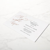 リハーサル結婚の前の夜実在 箔招待状 (回転した状態)