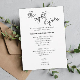 リハーサル結婚の前夜の招待状 招待状