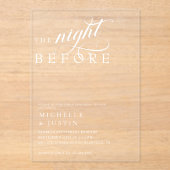 リハーサル結婚の前夜 アクリル招待状 (正面)