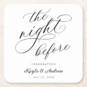 リハーサル結婚の前夜 スクエアペーパーコースター (正面)