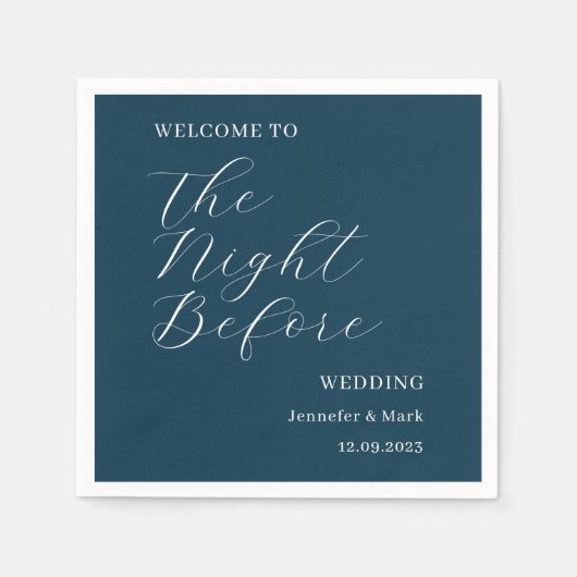 リハーサル結婚の前夜 スタンダードカクテルナプキン (正面)