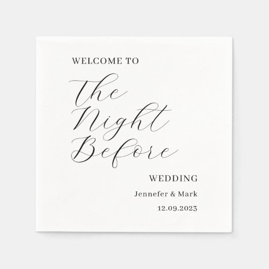 リハーサル結婚の前夜 スタンダードカクテルナプキン (正面)