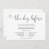 リハーサル結婚ディナーの前日 招待状 (正面/裏面)