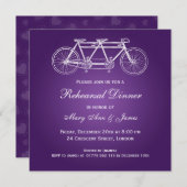 リハーサル結婚ディナータンデムバイクパープル 招待状 (正面/裏面)