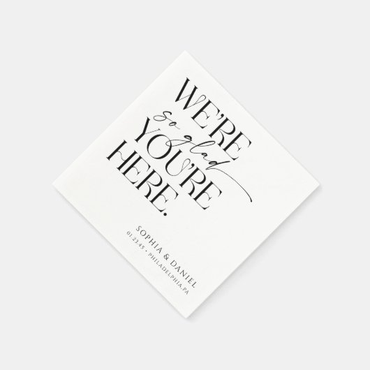 リハーサル結婚ディナーデコールの前夜 スタンダードカクテルナプキン (角)