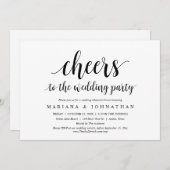 リハーサル結婚ディナーパーティーへの応援 招待状 (正面/裏面)